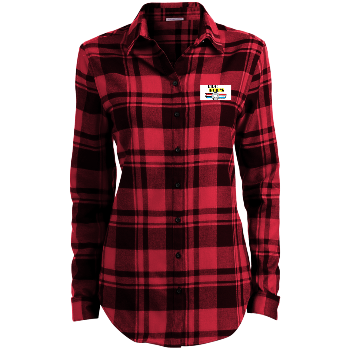 Boston Red Sox Women Wordmark Long Sleeve Flannel Shirt by Klew